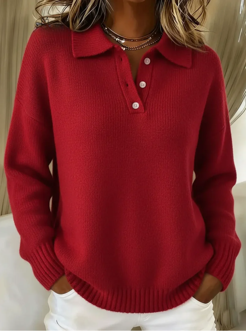 Hayden Nova™ | Soft Knit Polo Sweater