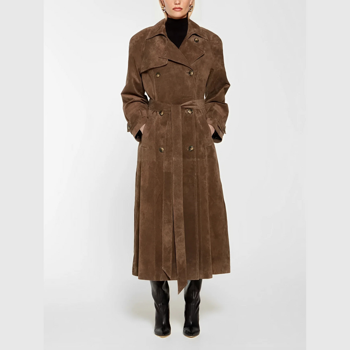 Harlow Suede Trench Coat