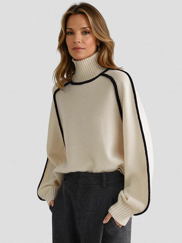 Louise | Contrast Trim Sweater