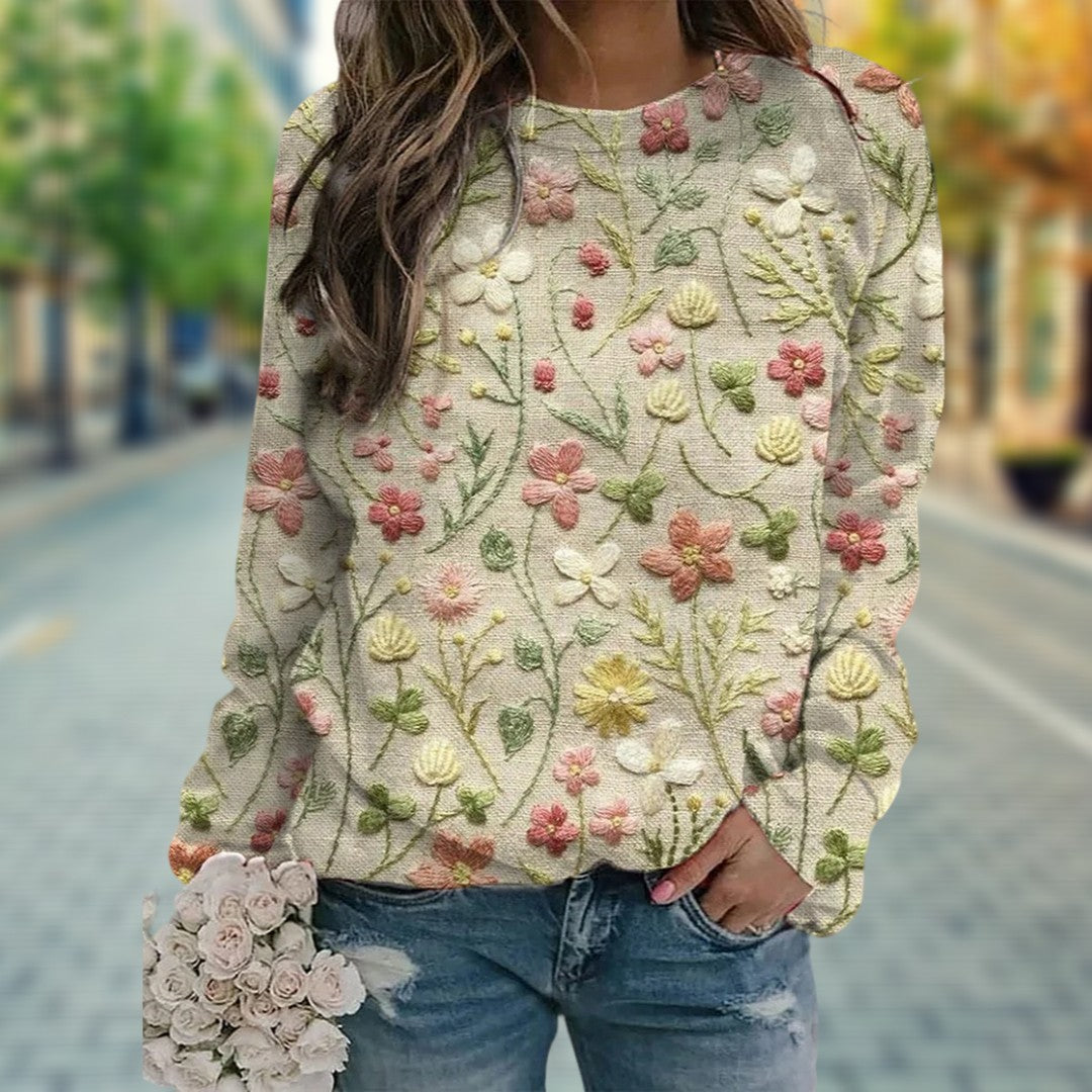 Stella | Floral Pattern Pullover for Women